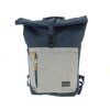 132129 5 travelite basics roll up backpack navy grey 35l