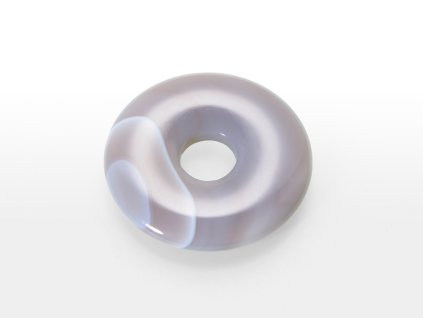 Achát šedý donut 30 mm