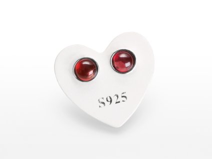 Nausnice kulate hladke objimka 6mm Granat