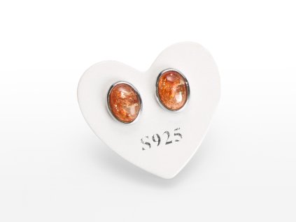 Nausnice kulate hladke 5x7mm Slunecni kamen