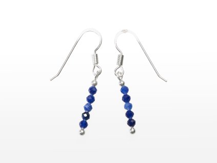 Stribro Nausnice Sodalit 3mm
