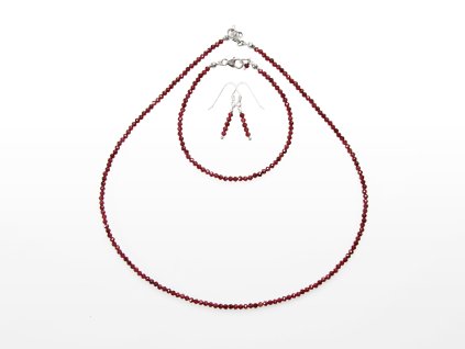 Stribro Set Granat 3mm