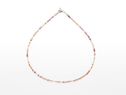Stribro Nahrdelnik Ametyst Super7 3mm