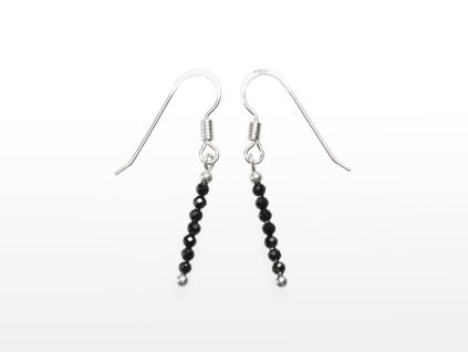 Stribro Nausnice Spinel 2mm