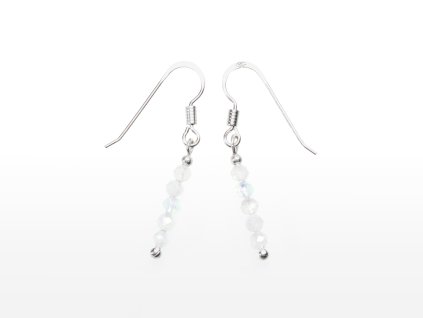 Stribro Nausnice Mesicni kamen 3mm