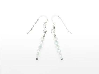 Stribro Nausnice Topaz 3mm