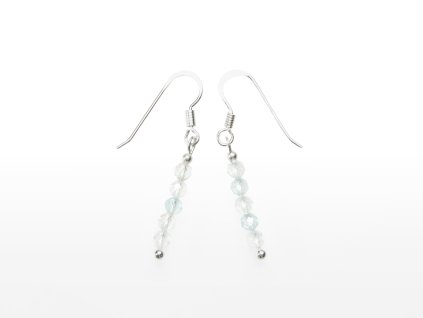 Stribro Nausnice Topaz 3mm