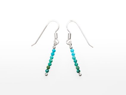 Stribro Nausnice Tyrkys 2mm