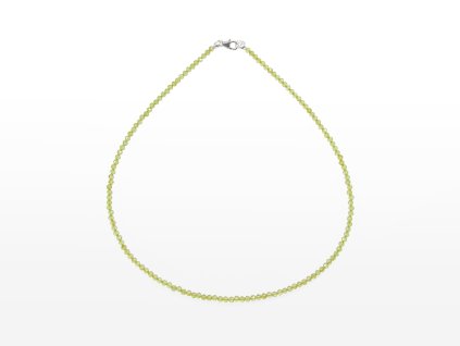 Stribro Nahrdelnik Olivin 3mm