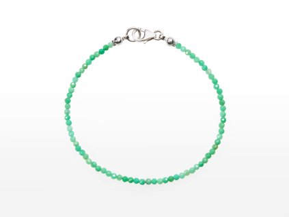 Stribro Naramek Chrysopras 2mm
