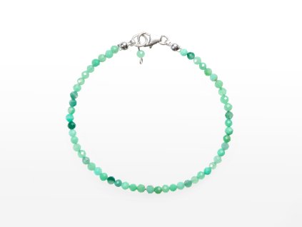 Stribro Naramek Chrysopras 3mm