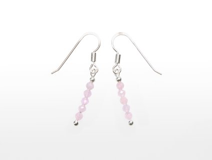 Stribro Nausnice Kunzit 2mm