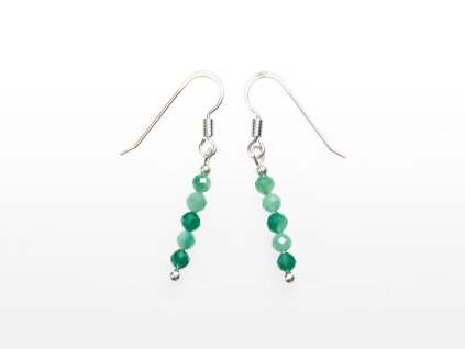 Stribro Nausnice Chrysopras 3mm