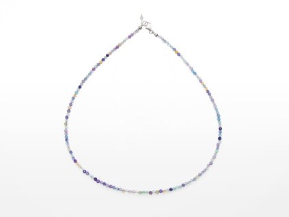 Stribro Nahrdelnik Fluorit duhovy 3mm