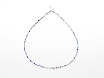 Stribro Nahrdelnik Fluorit duhovy 3mm