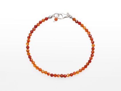 Stribro Naramek Karneol 3mm