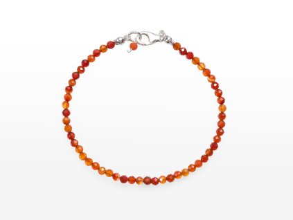 Stribro Naramek Karneol 3mm
