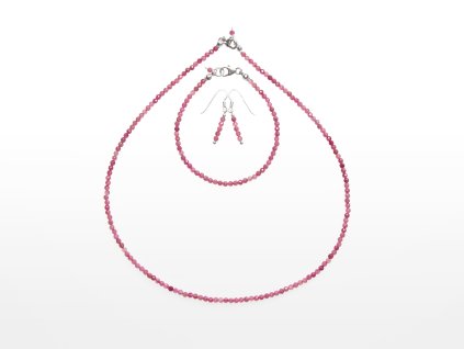 Stribro Set Rubelit 3mm