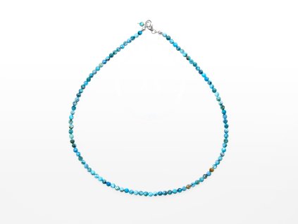 Stribro Nahrdelnik Opal modry 3mm