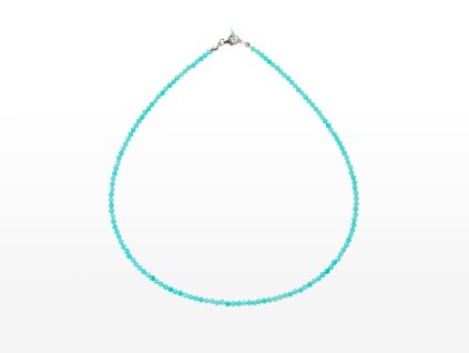 Stribro Nahrdelnik Amazonit Peru 3mm