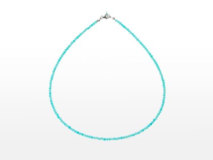 Stribro Nahrdlenik Amazonit Peru 3mm