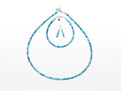 Stribro Set Opal modry 3mm