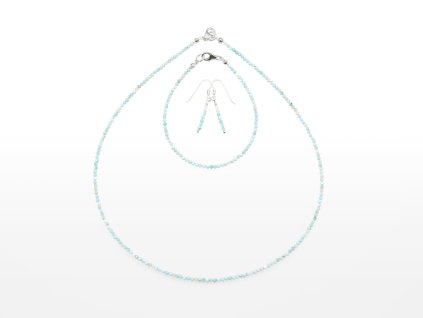 Stribro Set Larimar 2mm