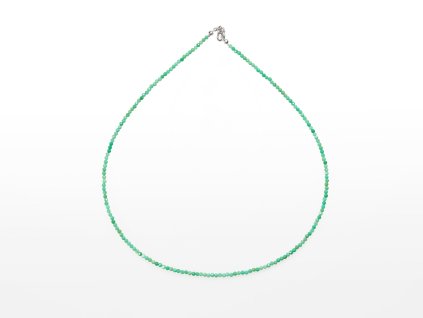 Stribro Nahrdelnik Chrysopras 2mm