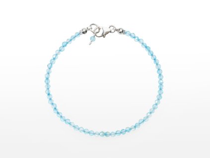 Stribro Naramek Topaz modry 3mm