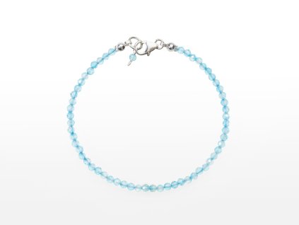 Stribro Naramek Topaz modry 3mm