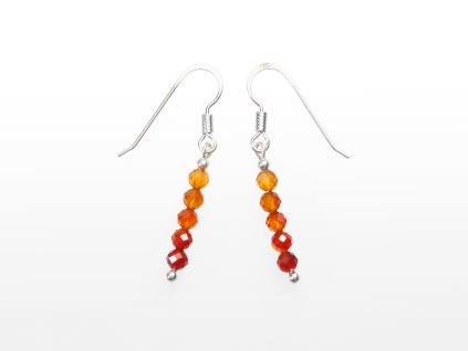 Stribro Nausnice Karneol 3mm