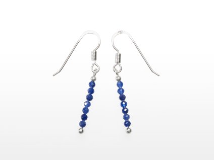 Stribro Nausnice Sodalit 2mm