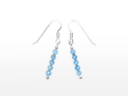 Stribro Nausnice Akvamarin AA 3mm