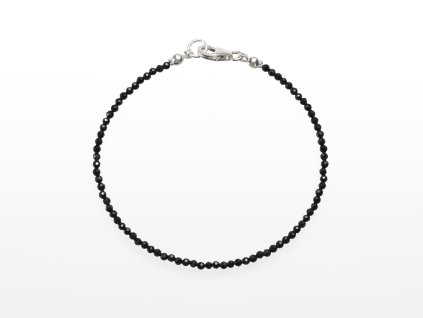 Stribro Naramek Turmalin cerny 2mm