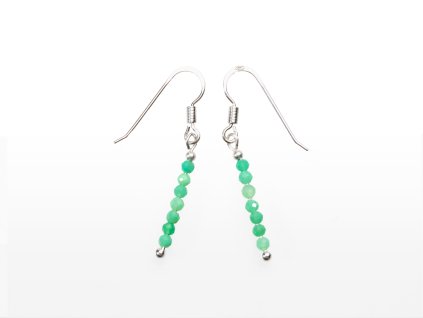 Stribro Nausnice Chrsopras 2mm