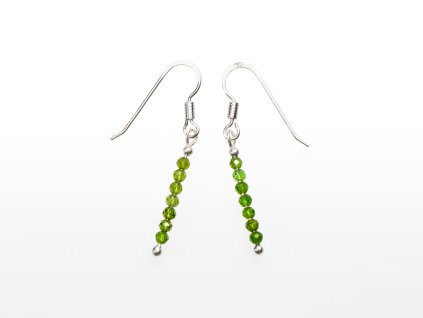 Stribro Nausnice Diopsid 2mm