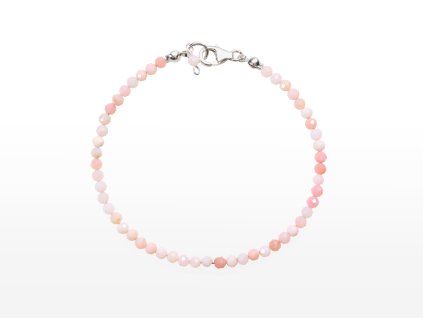 Stribro Naramek Opal ruzovy 3mm
