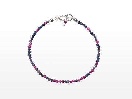 Stribro Naramek Rubin Safir 3mm