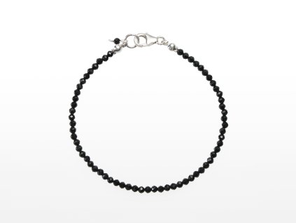 Stribro naramek Turmalin cerny 3mm