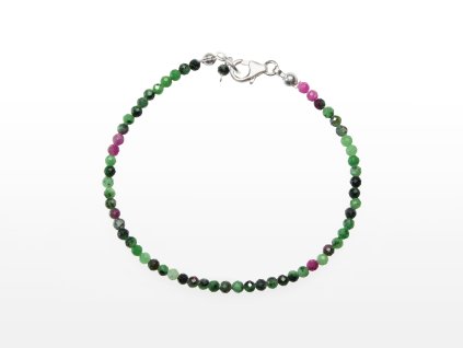 Stribro Naramek Rubin zoisit 3mm