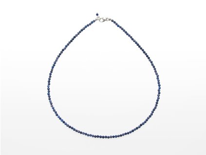 Stribro Nahrdelnik Safir 3mm