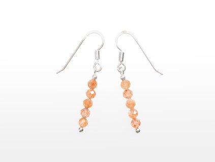 Stribro Nausnice Slunecni kamen 3mm