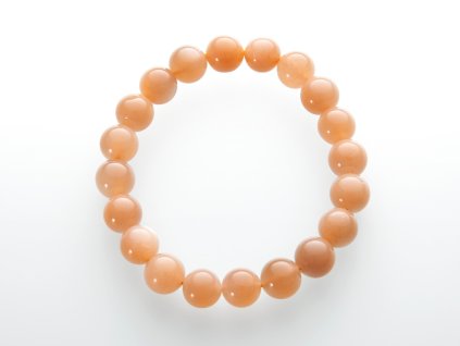 Naramky kulicka mesicni kamen oranzovy 8 mm