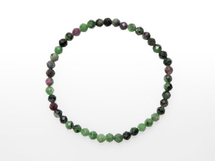 Naramky fazetovane rubin zoisit 4 mm