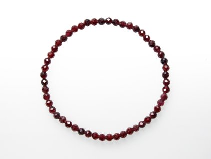 Naramky fazetovane Granat 4 mm