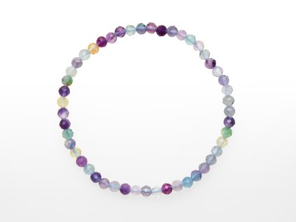 Naramky fazetovane Fluorit 4 mm