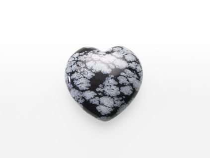 Hmatka srdce obsidian vlockovy 30mm
