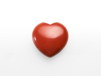 Hmatka srdce Jaspis cerveny 30mm