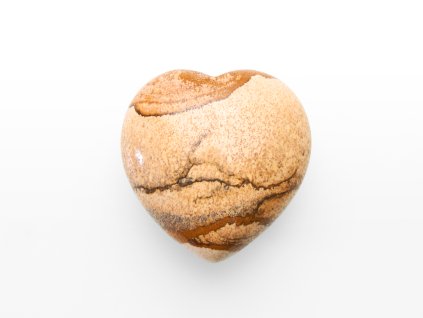 Hmatka srdce jaspis obrazkovy 40mm