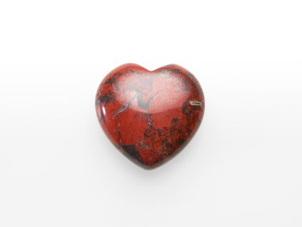 Hmatka srdce jaspis brekcie 30mm